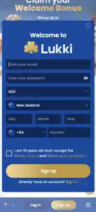 Lukki Casino Mobile app